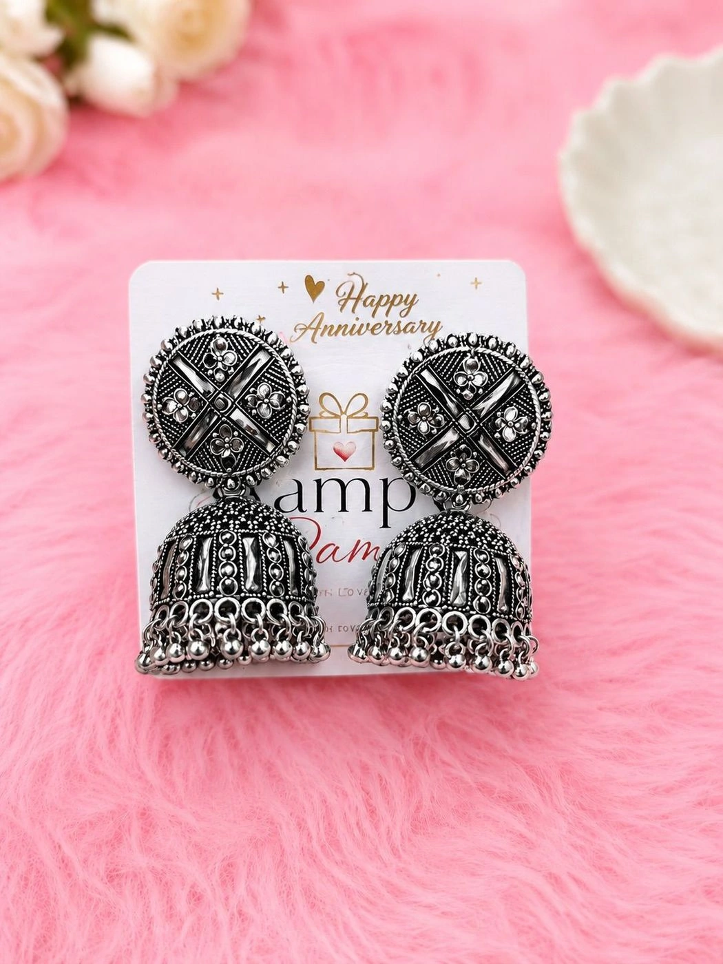 Oxidised Jhumka