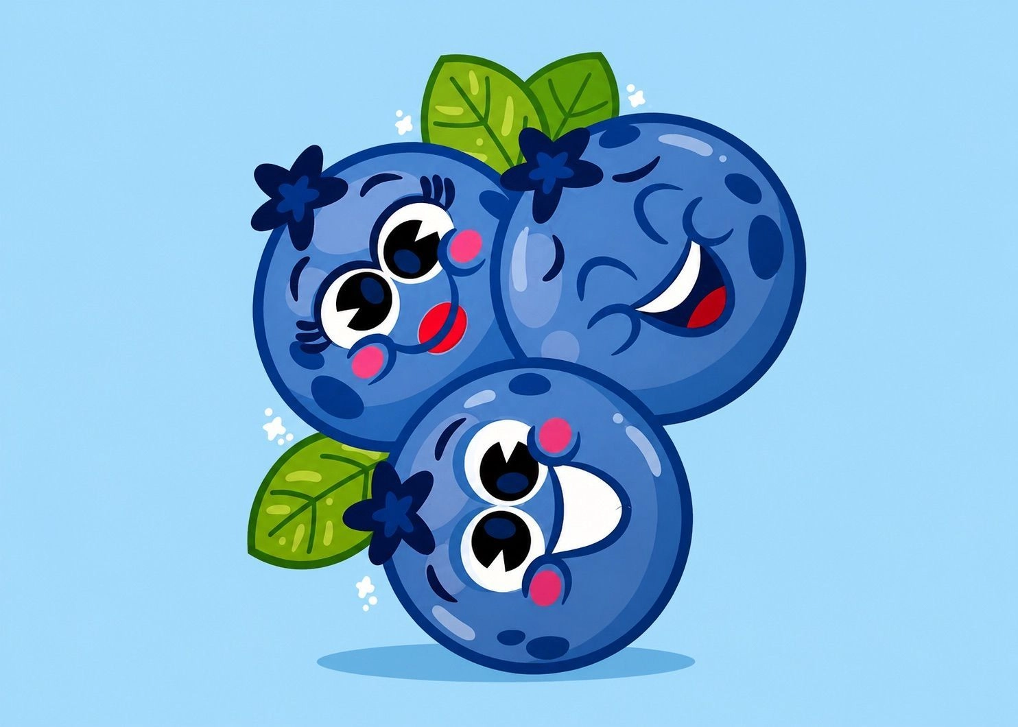 Blueberry sticker