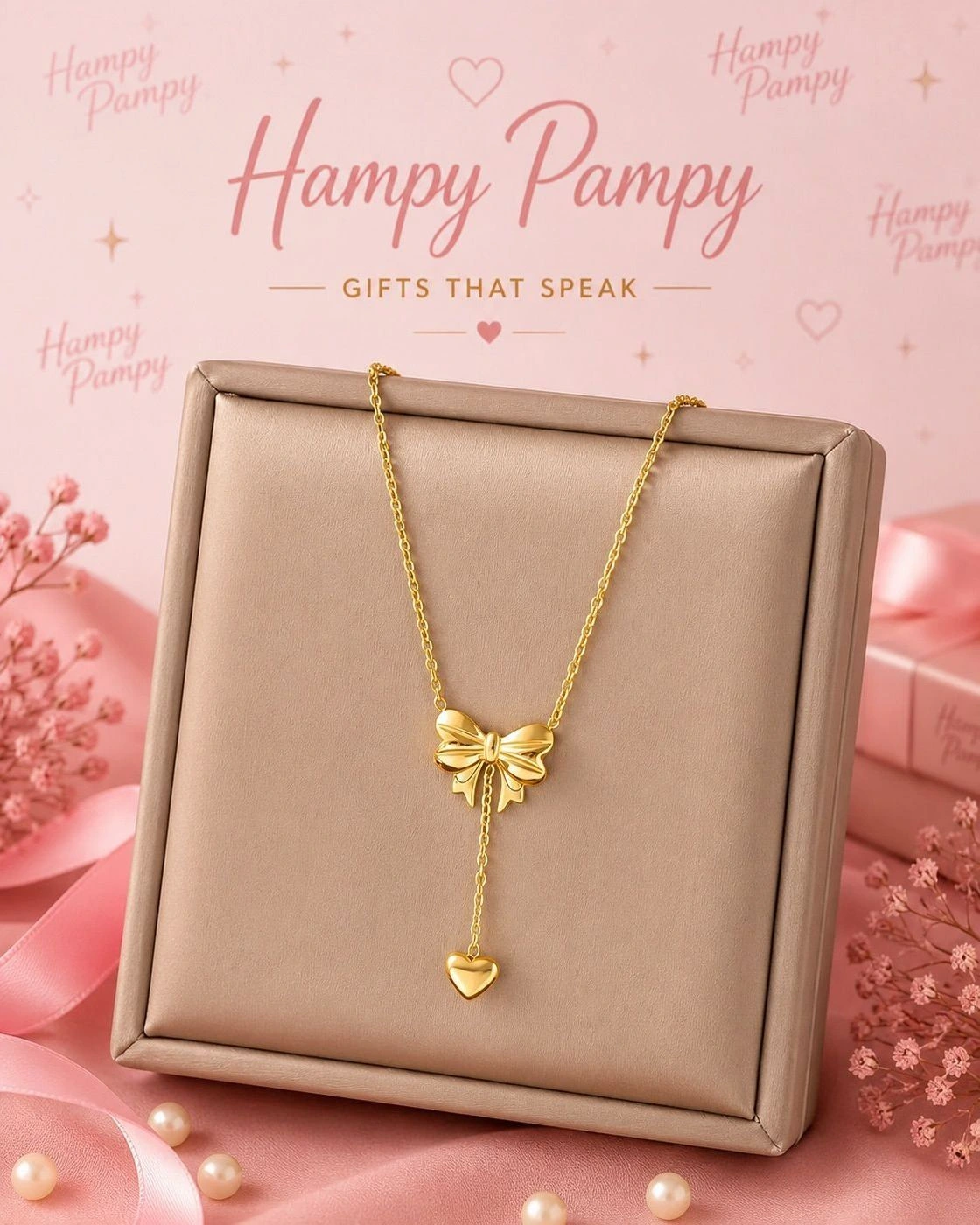 Bow Heart Pendant