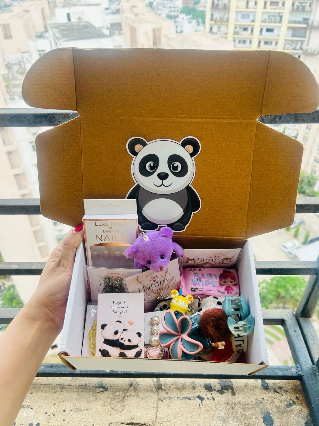 Puffy panda box
