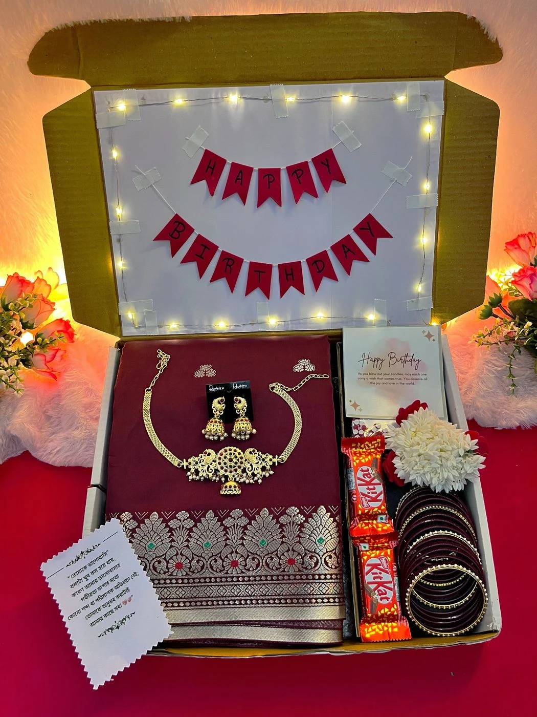 Saree combo with lightning box