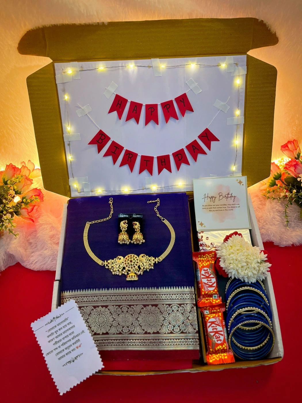 Saree combo with lightning box