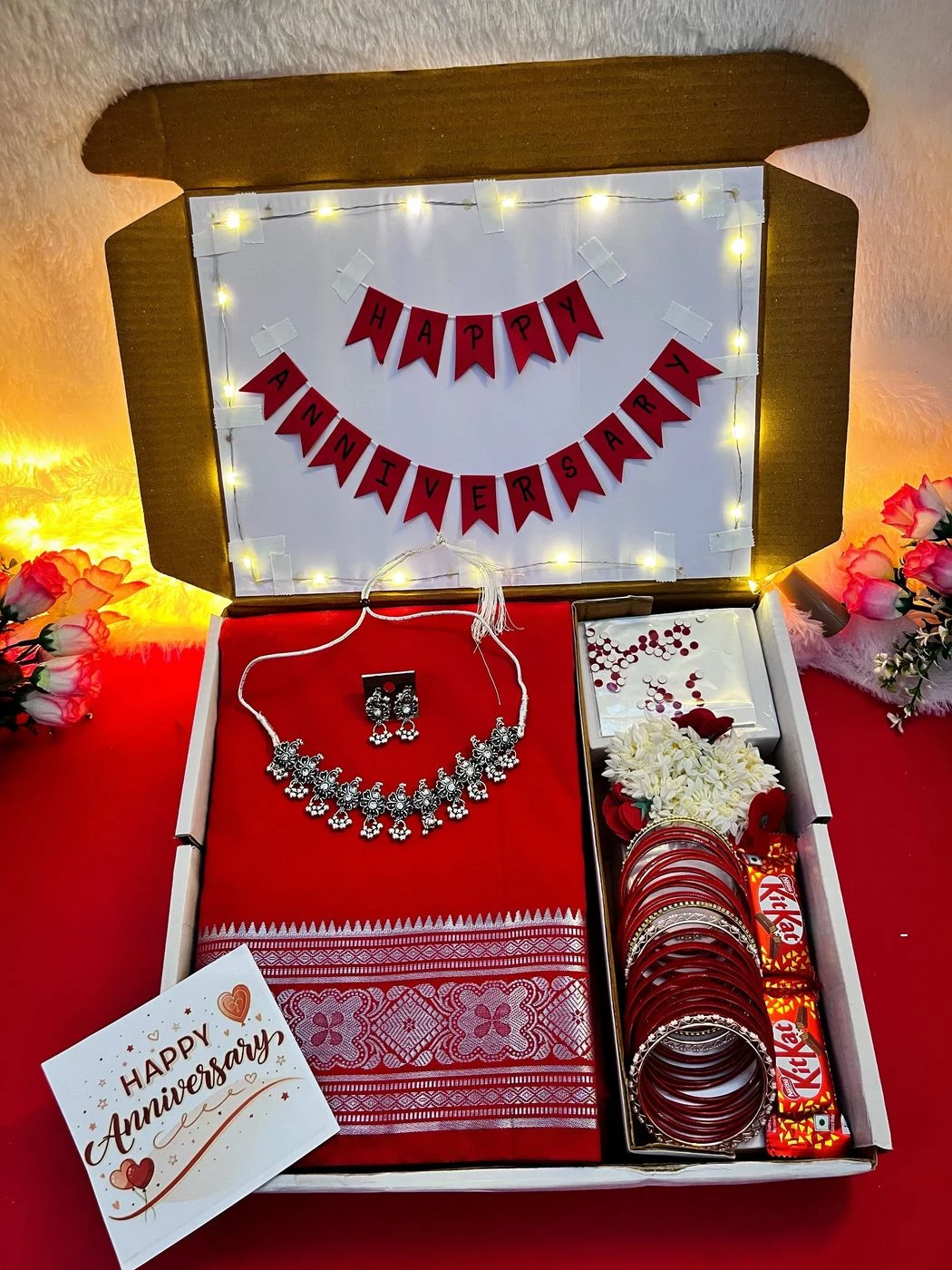 Saree combo with lightning box