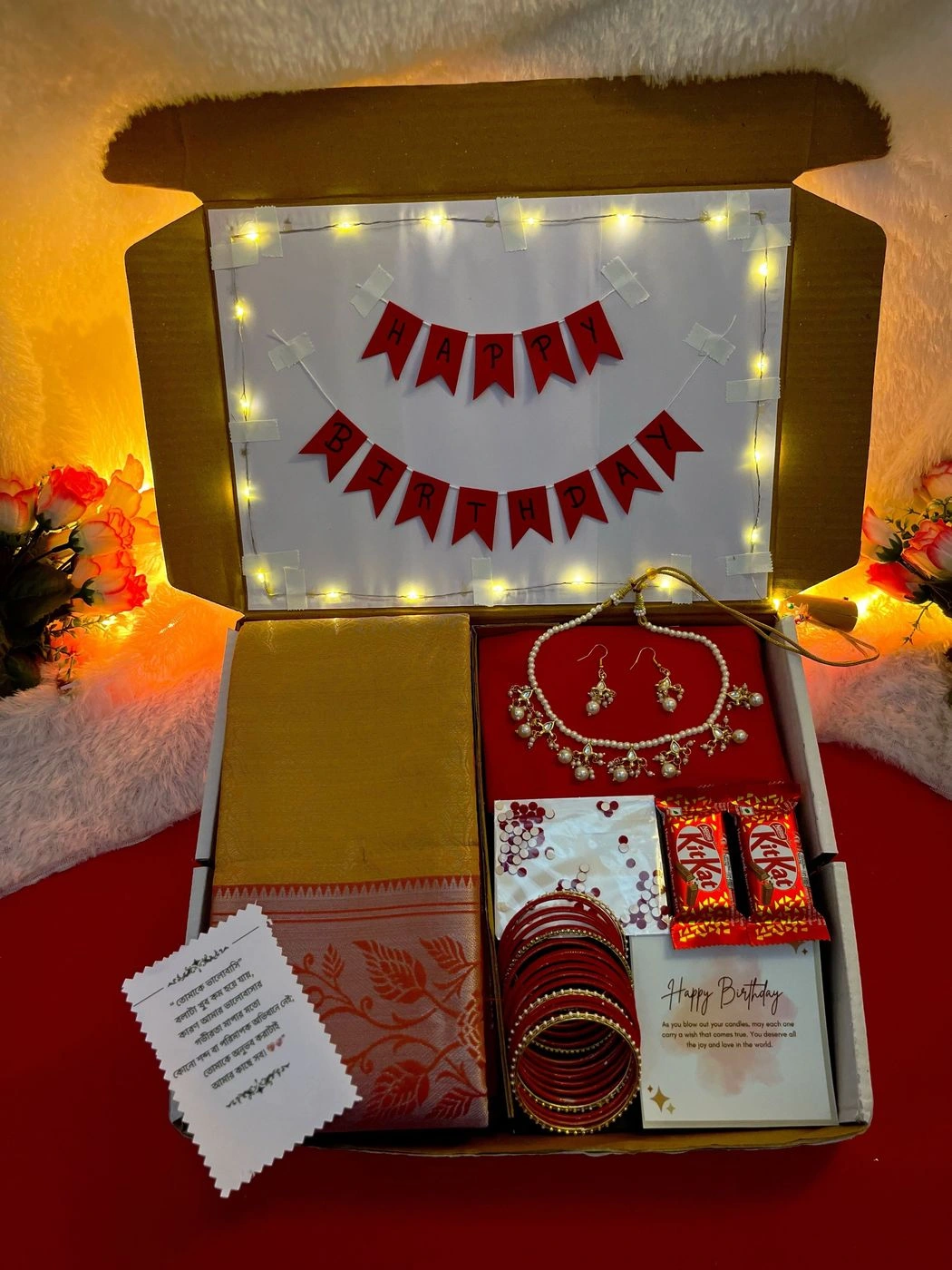 Saree combo with lightning box