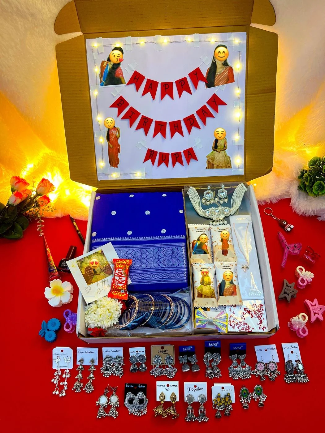 Eclusive lightig saree combo