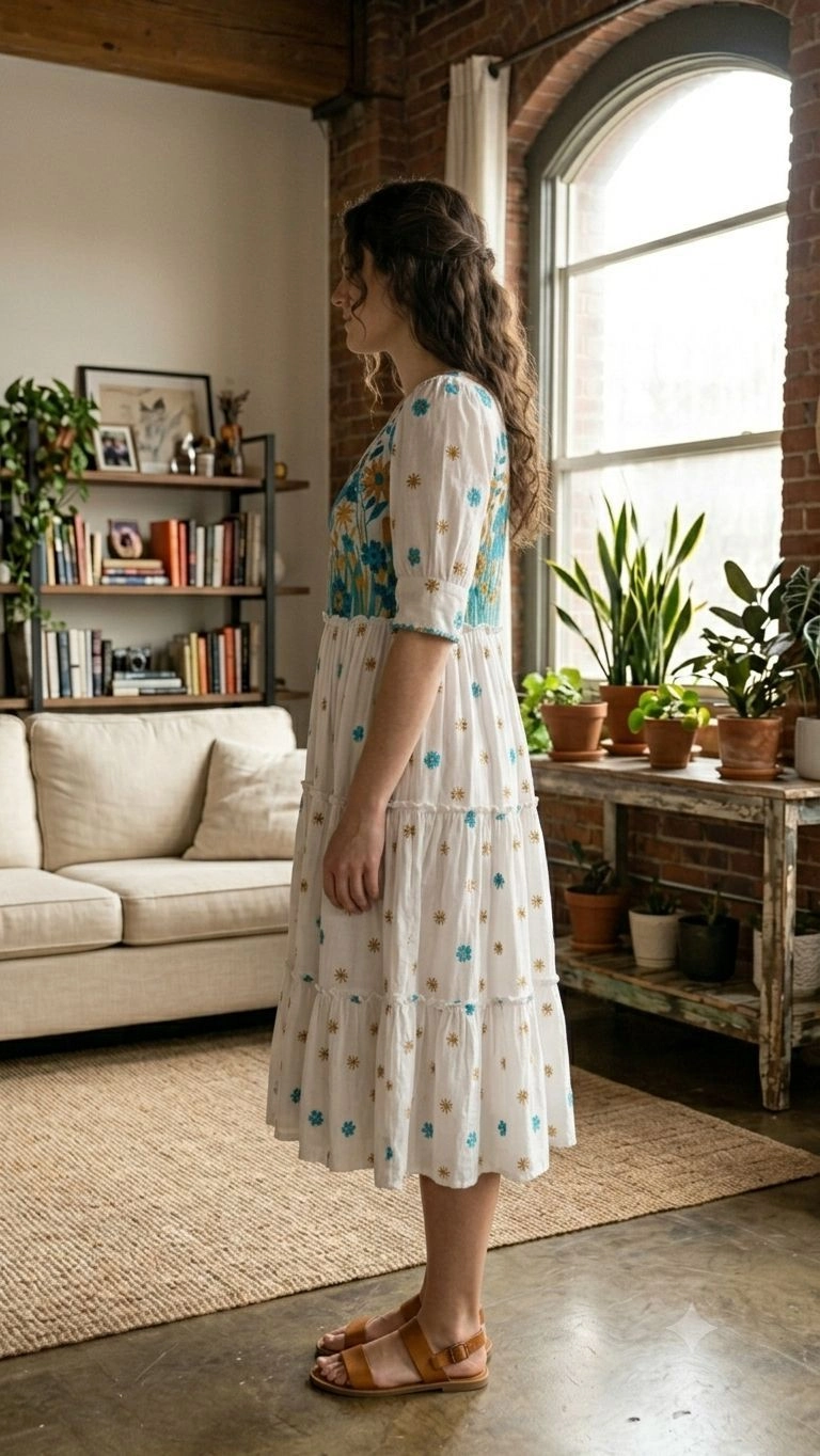 women full Length Cotton Dress