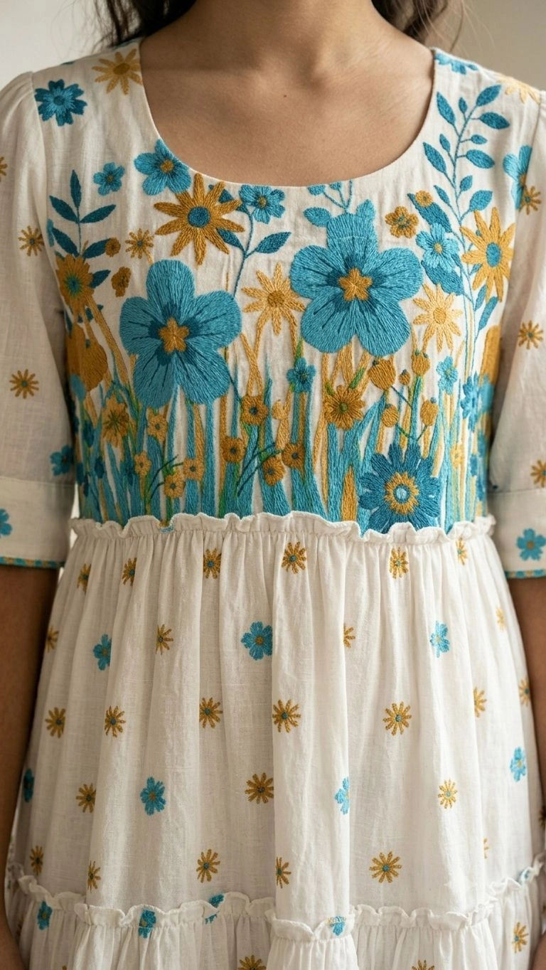 women full Length Cotton Dress 4
