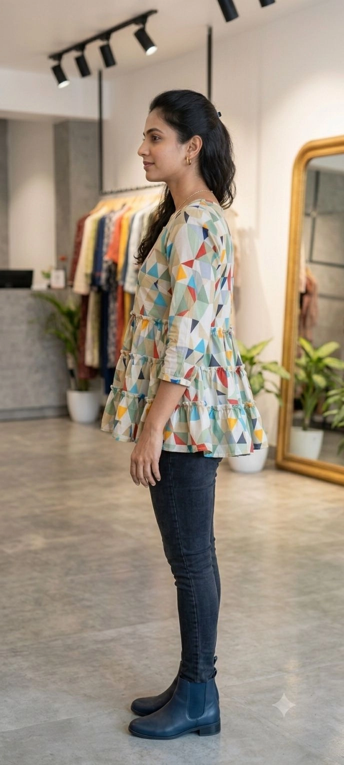 Aqil Causal full Sleeve Printed women Top 3