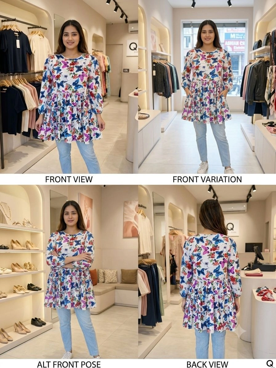 Aqil casual Regular printed women Top 4