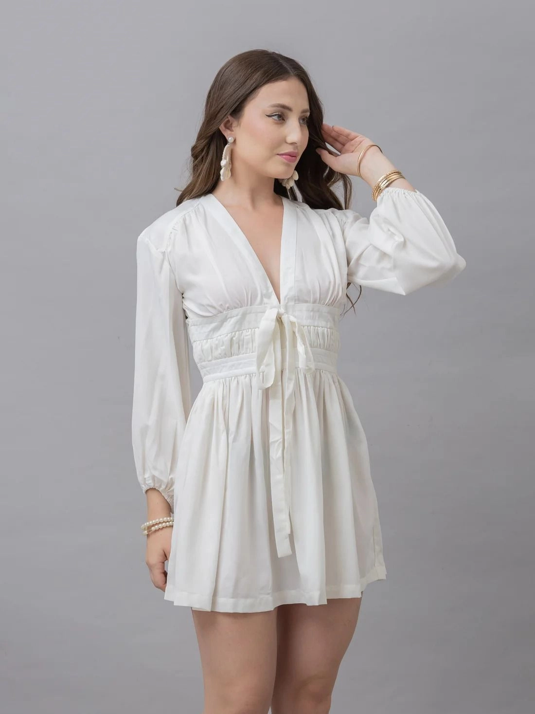 Dream aqil white Dress 3