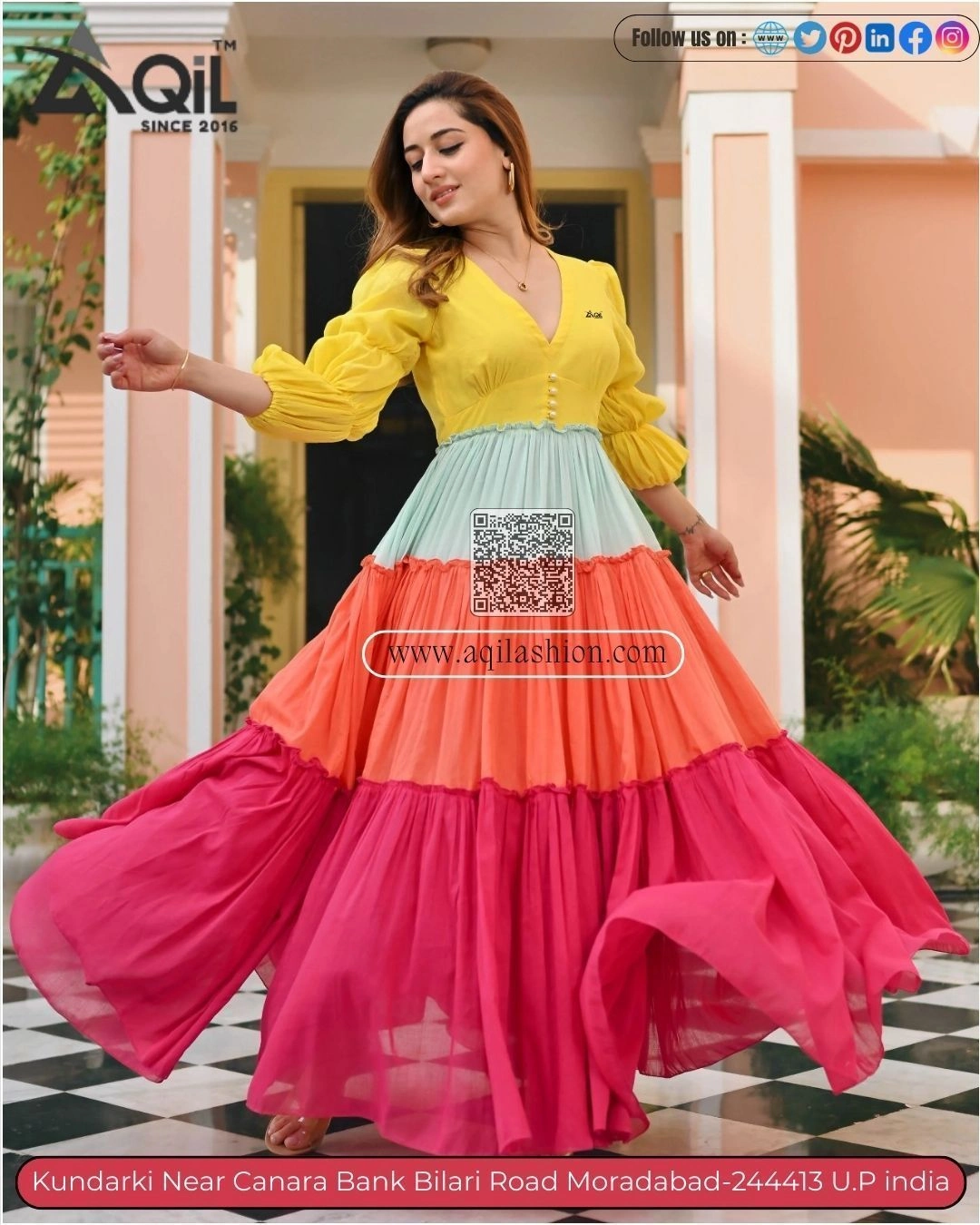 Devastri Women Fit and Flare multicolour Dress 1