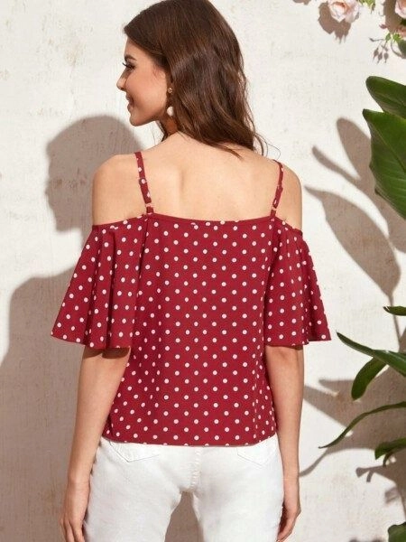Aqil Polka Dots Women Tonic Top 4