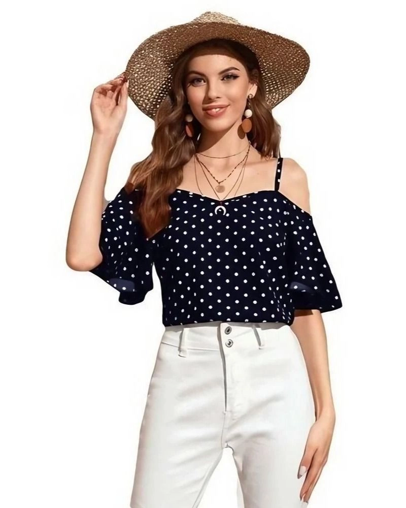 Aqil Polka Dots Women Tonic Top 1