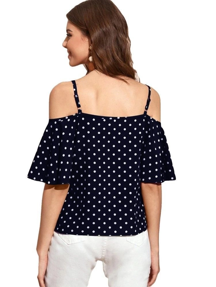 Aqil Polka Dots Women Tonic Top 2