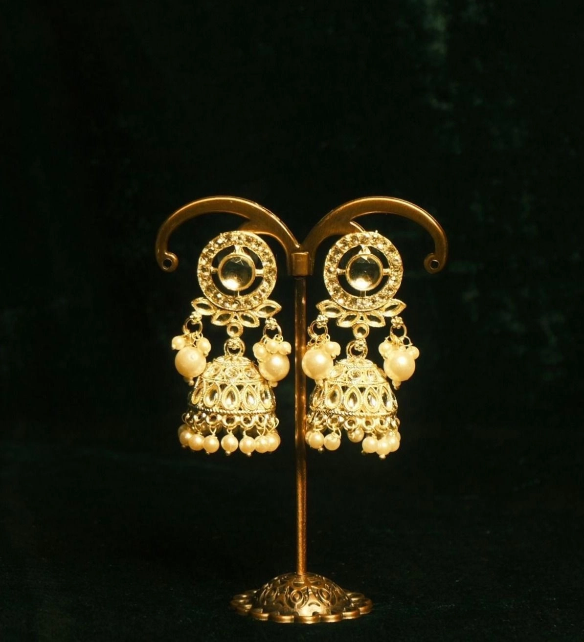 Pearl Halo Jhumka