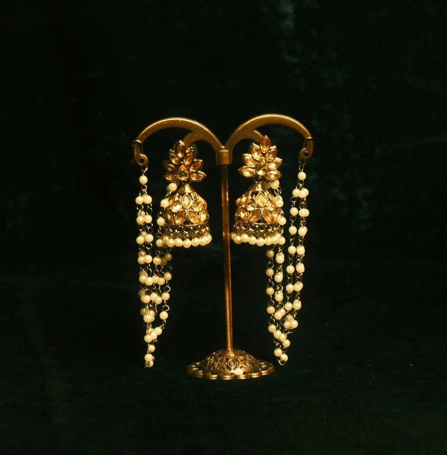 Moti Chained Jhumka