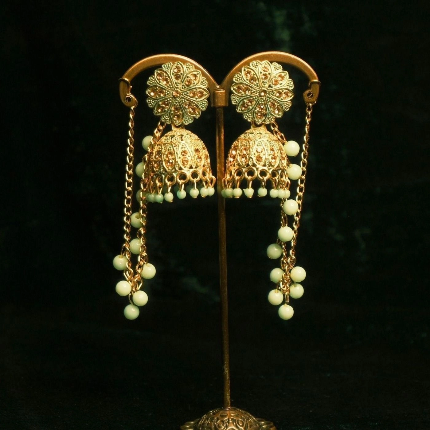 Aqua Bloom Jhumka