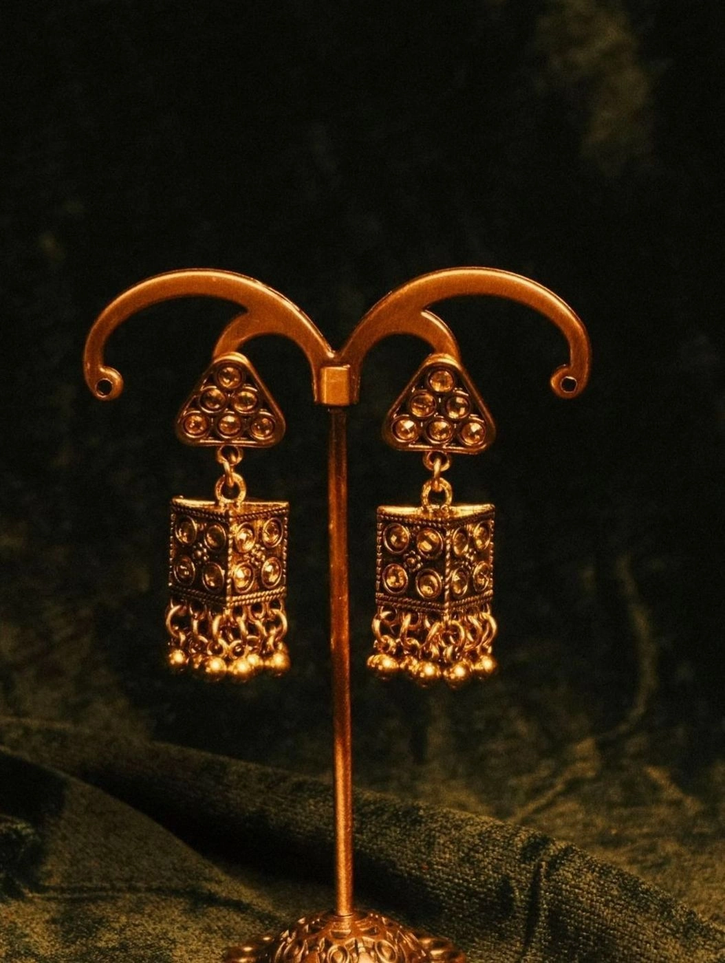 Gold Geometric Earring 1