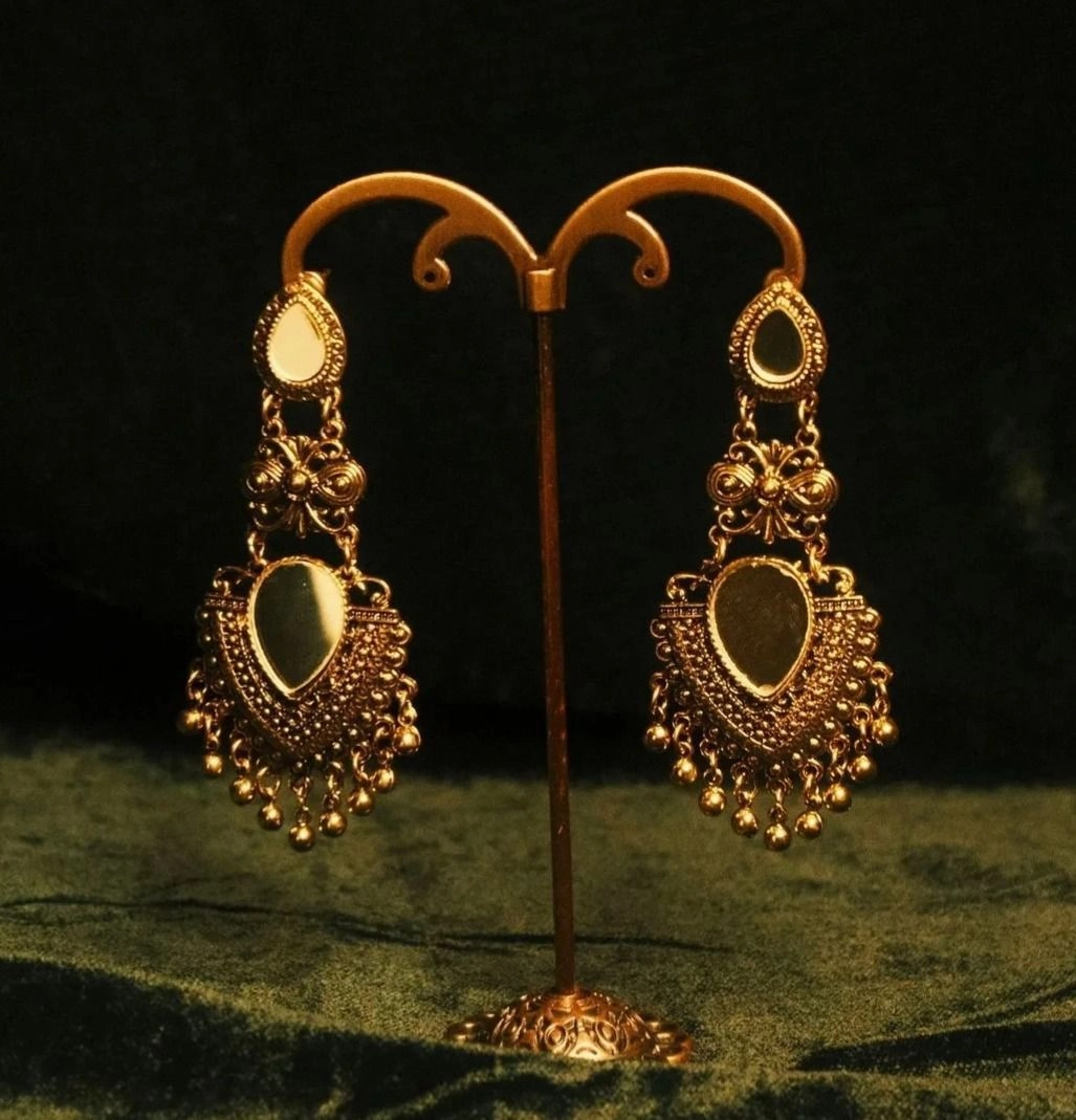 Mirror Teardrop Chandbali 1