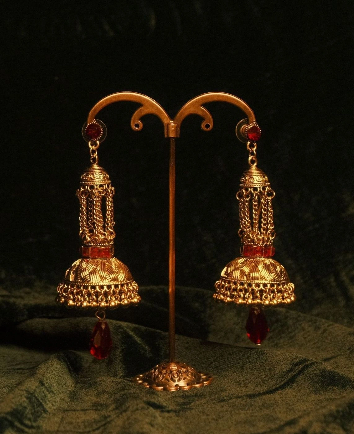 Ruby Cascade Jhumka 1