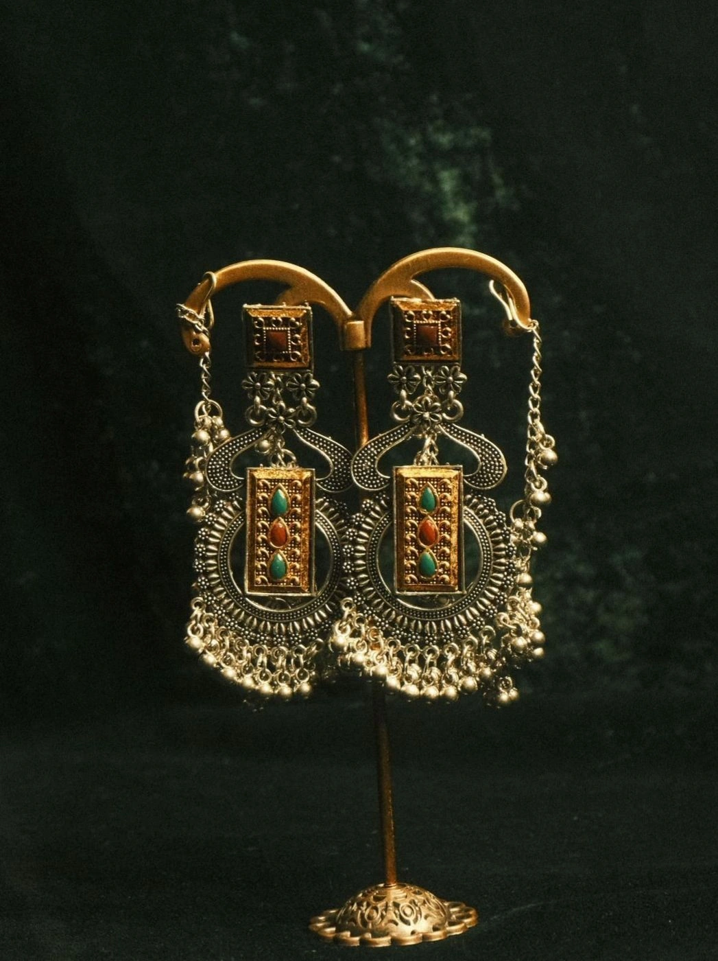 Silver Mosaic Earrings