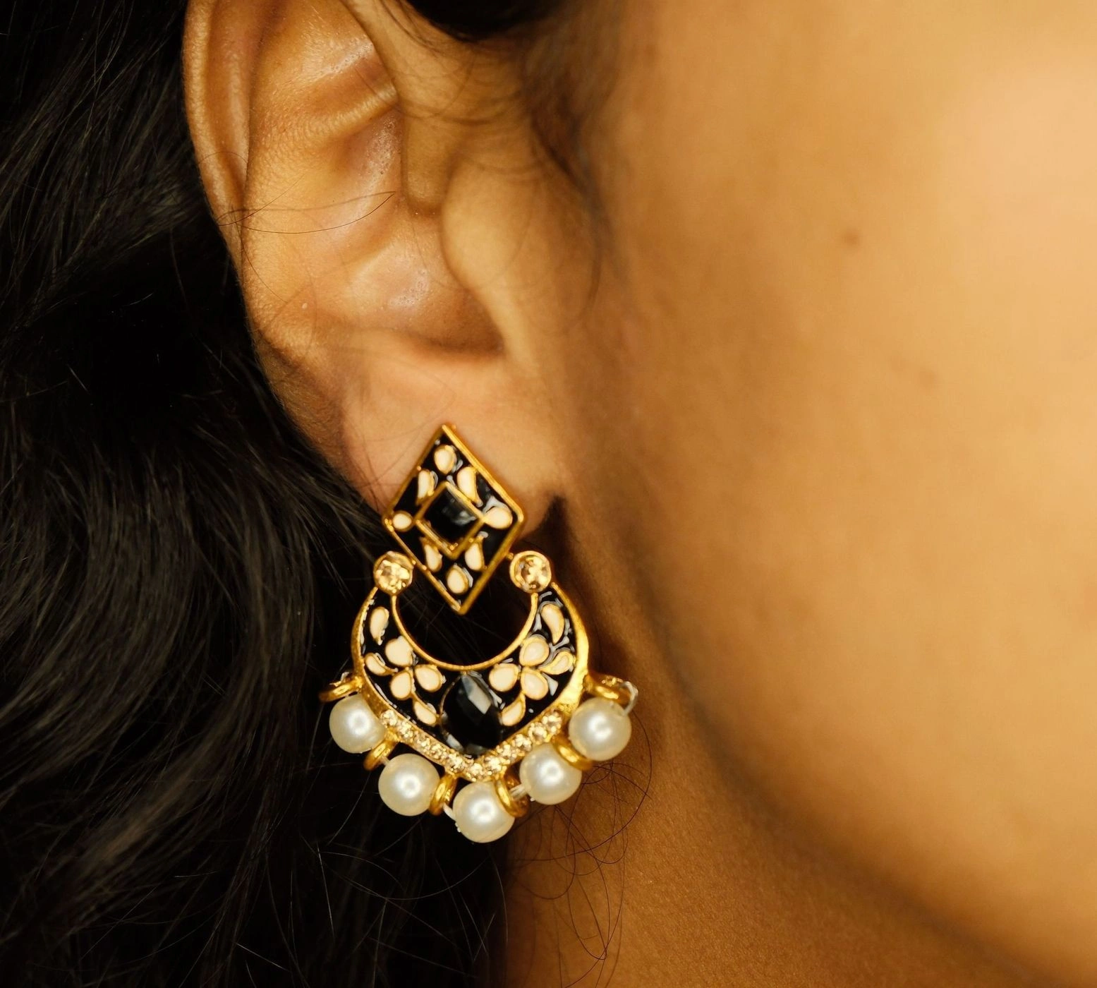 Pearl Arc Earrings