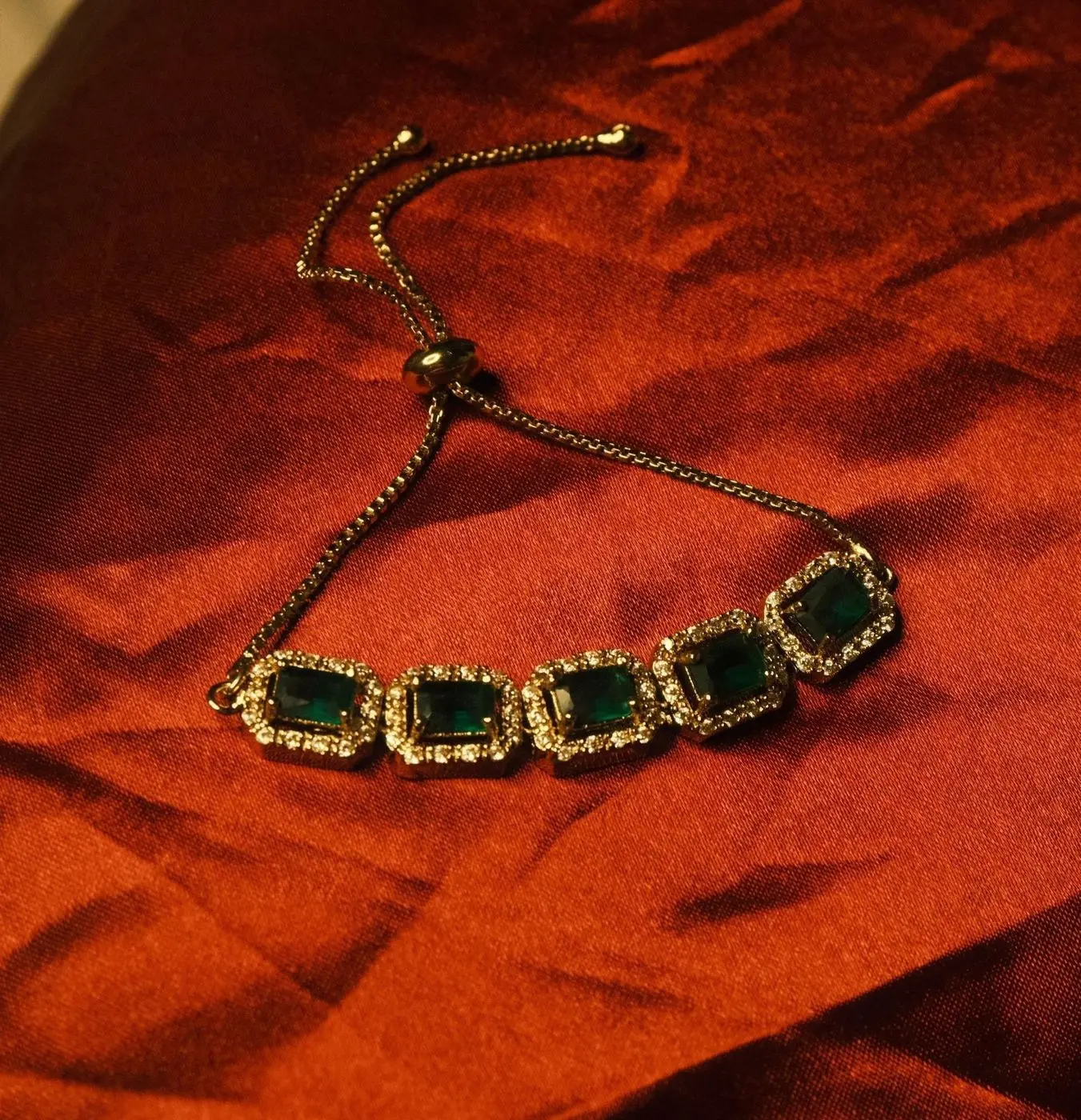 Emerald-tone Bracelet 1