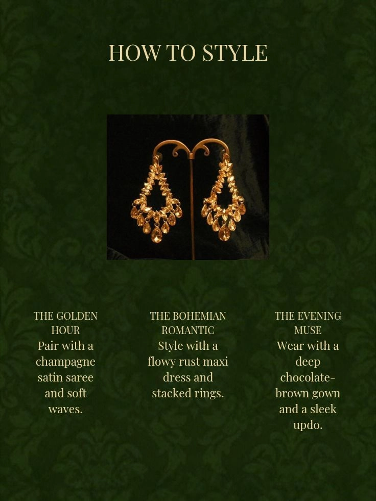 Crystal Leaf Earring 3