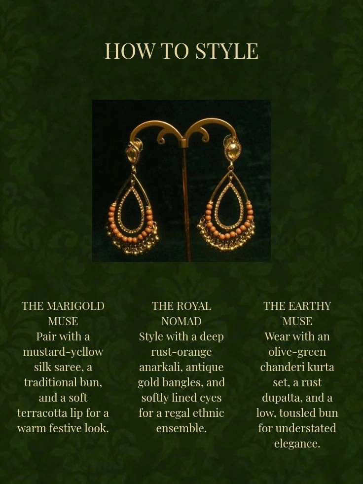 Brown Teardrop Earring 3