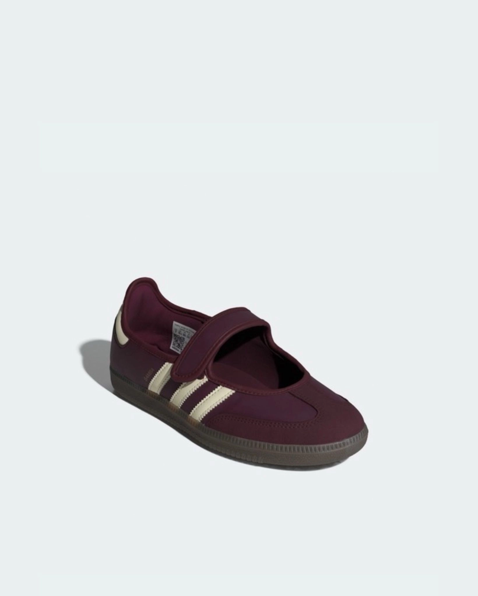 SAMBA JANE SHOES (MAROON/CREAM WHITE/GOLD METALLIC) 5
