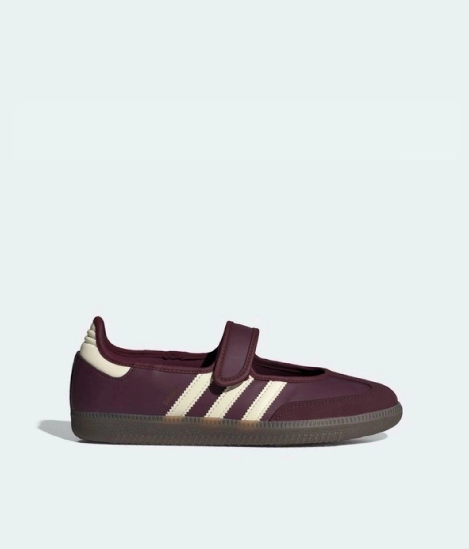 SAMBA JANE SHOES (MAROON/CREAM WHITE/GOLD METALLIC) 1