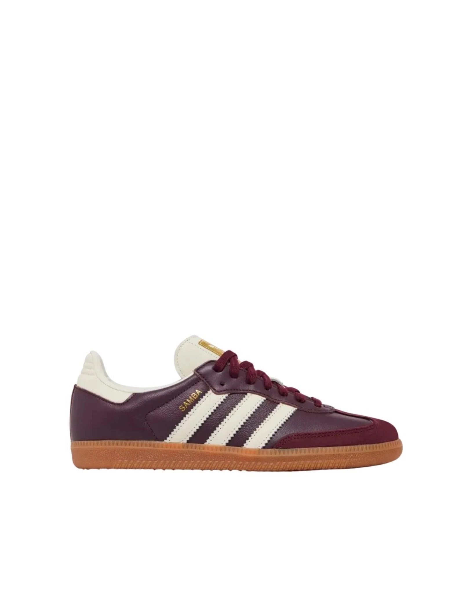 SAMBA OG SHOES (MAROON/CREAM WHITE/GOLD METALLIC) 1
