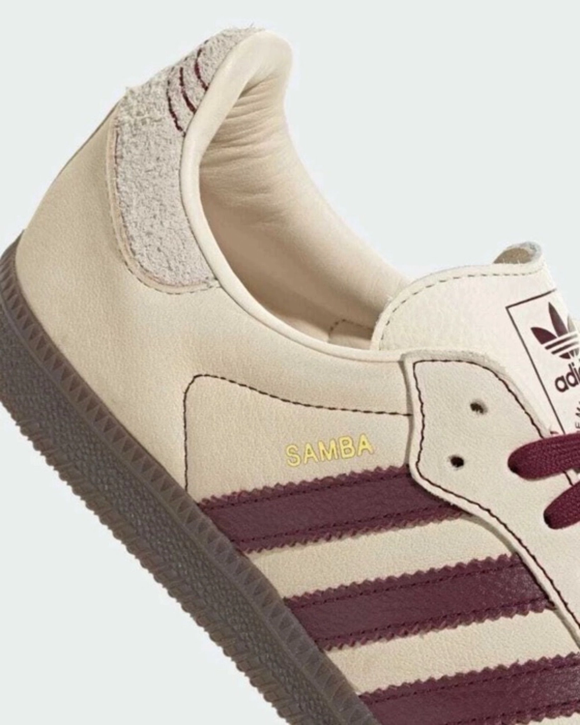 SAMBA OG SHOES (WONDER WHITE/MAROON/PUTTY GREY) 2