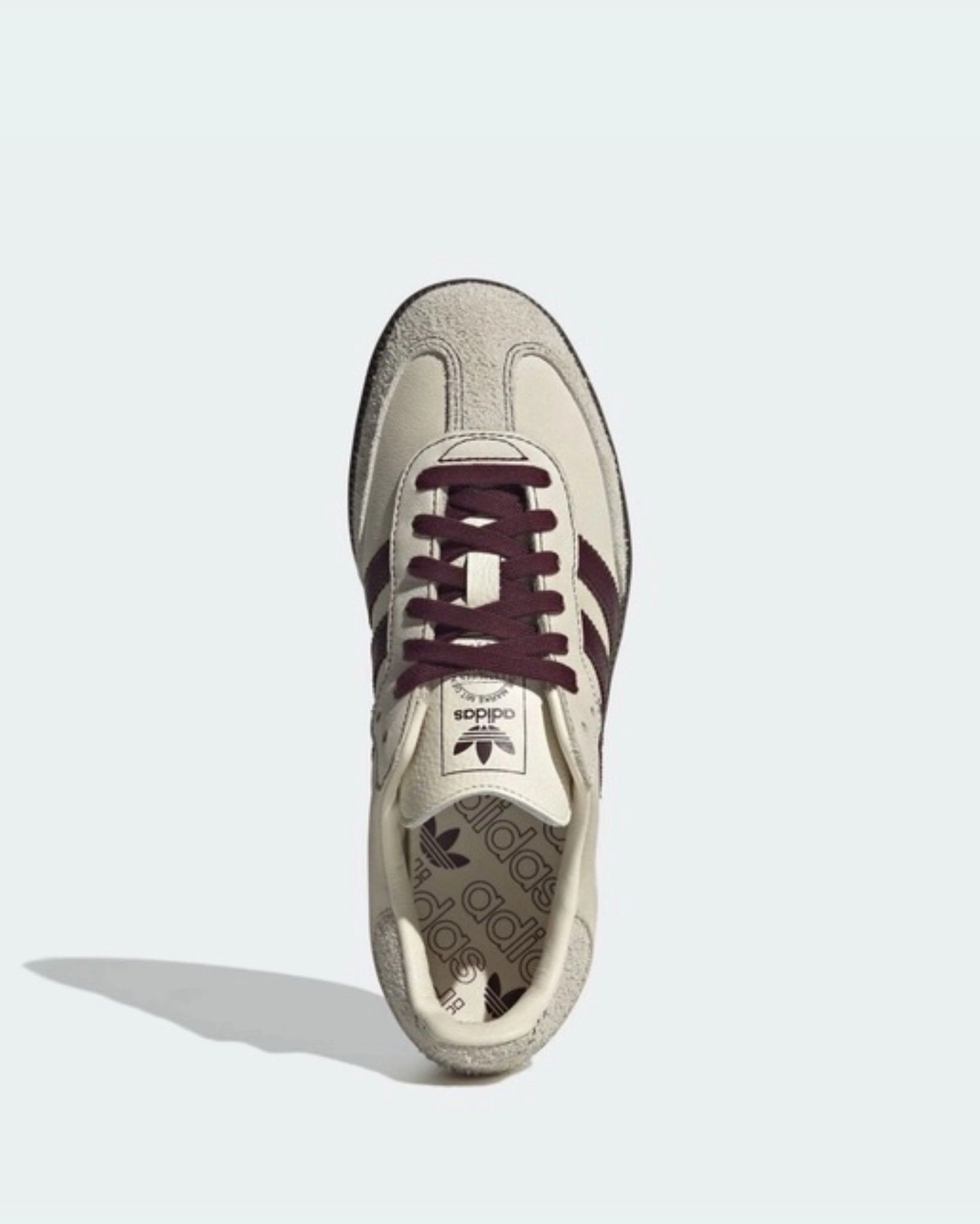 SAMBA OG SHOES (WONDER WHITE/MAROON/PUTTY GREY) 3