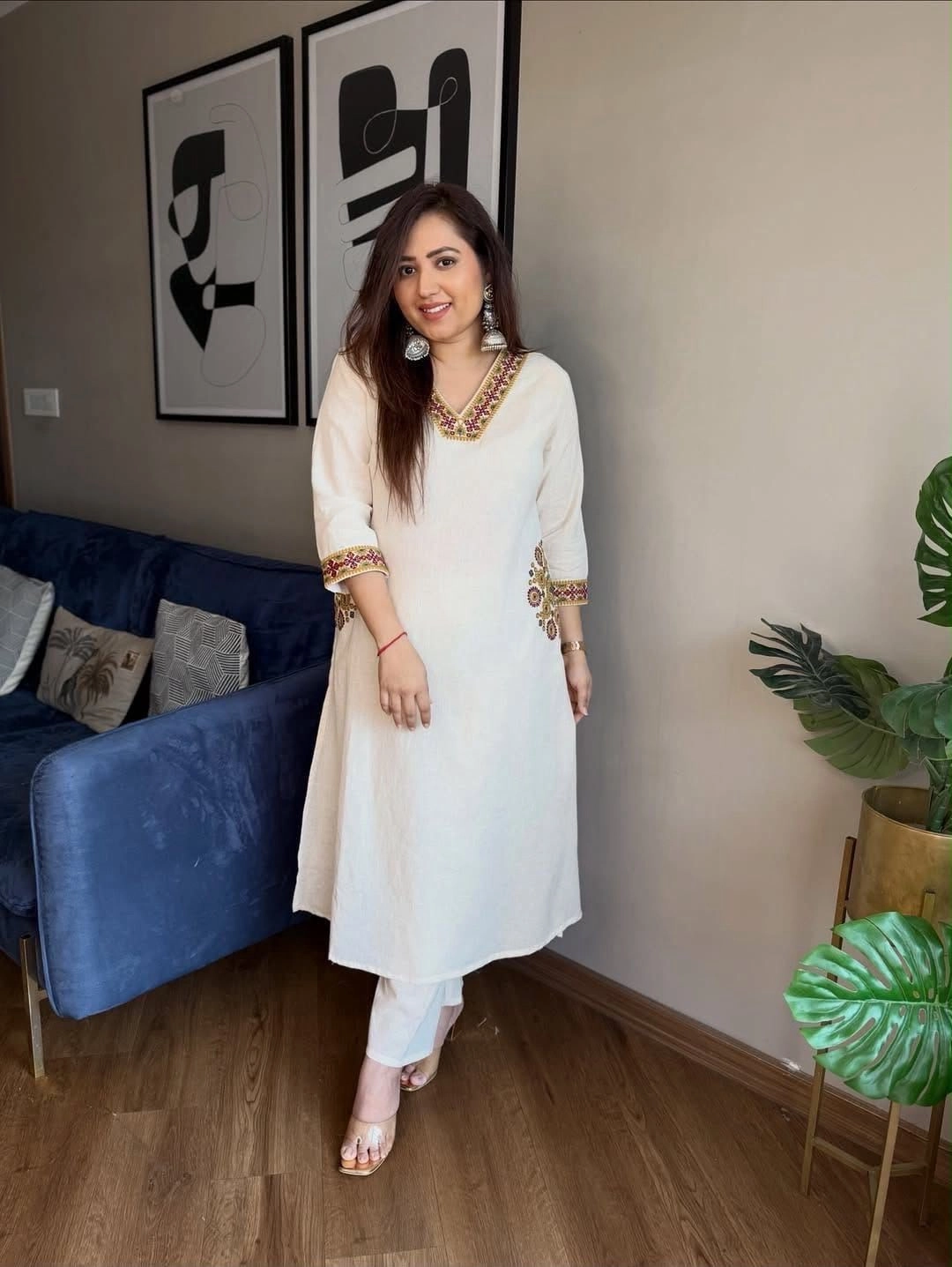 Khadi cotton Co-ord set 3
