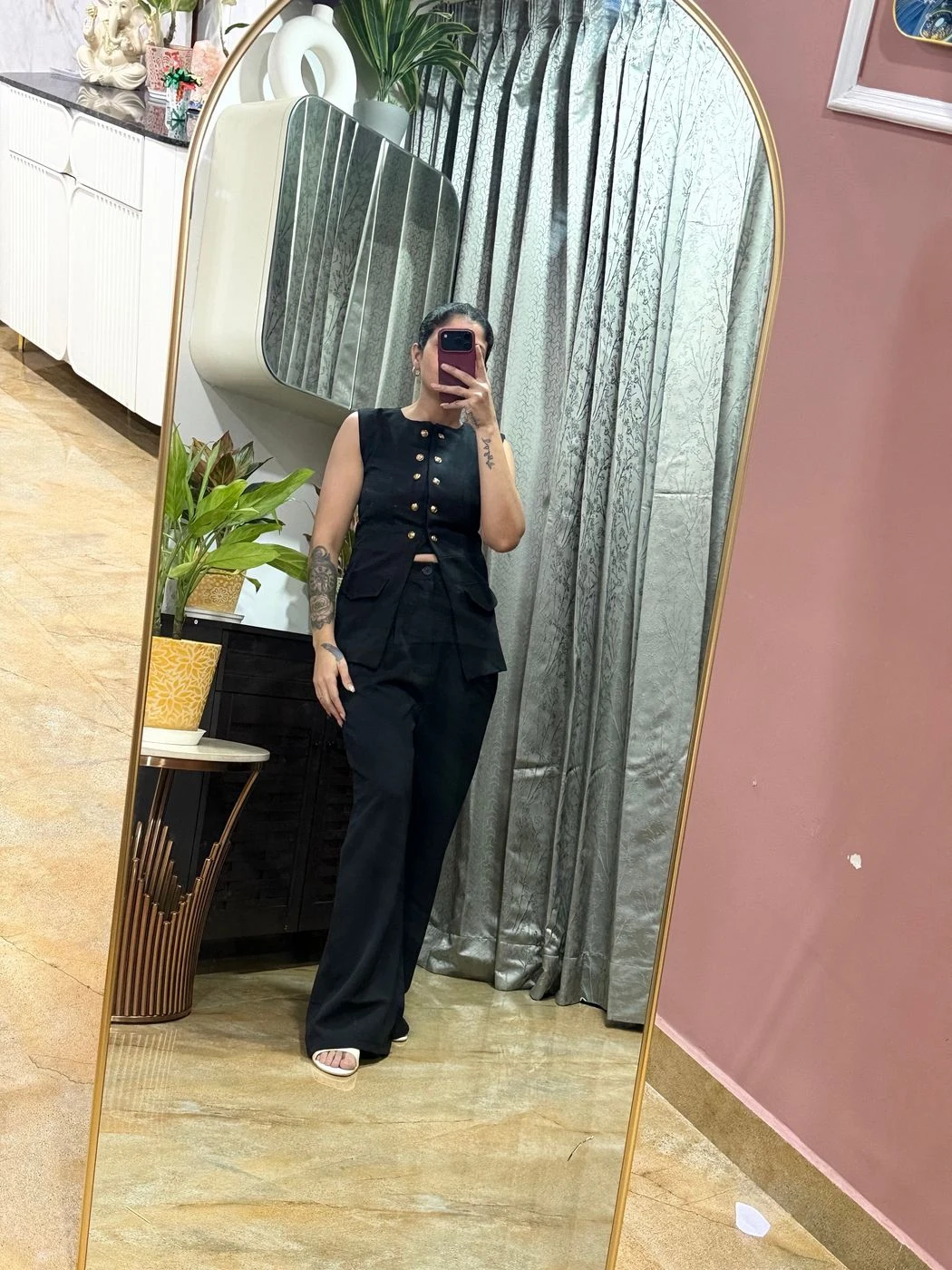 Black Tailored Waistcoat Co-Ord Set 3