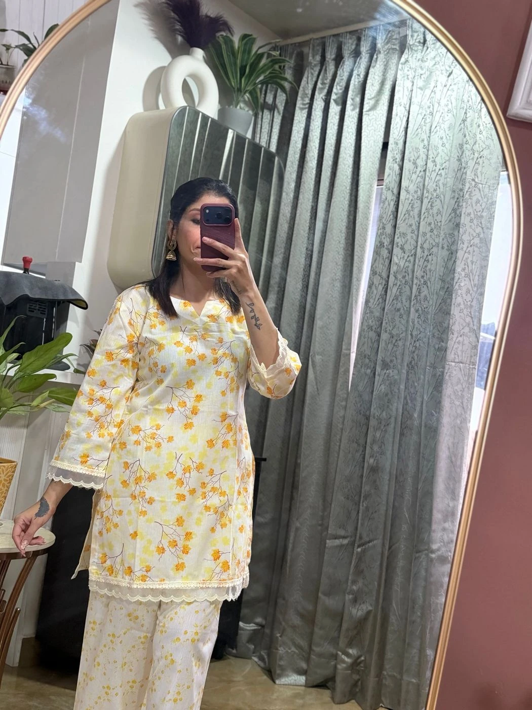 Premium Floral Printed Cotton Co-Ord Set for Women 4
