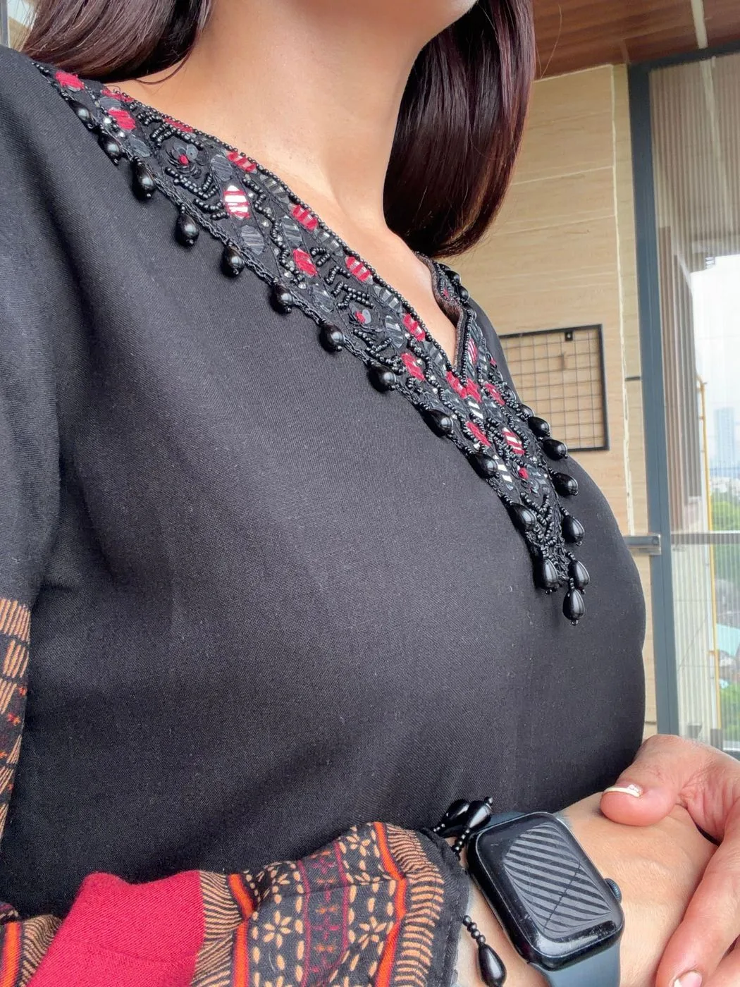 Black Embroidered Co-ord Set 3