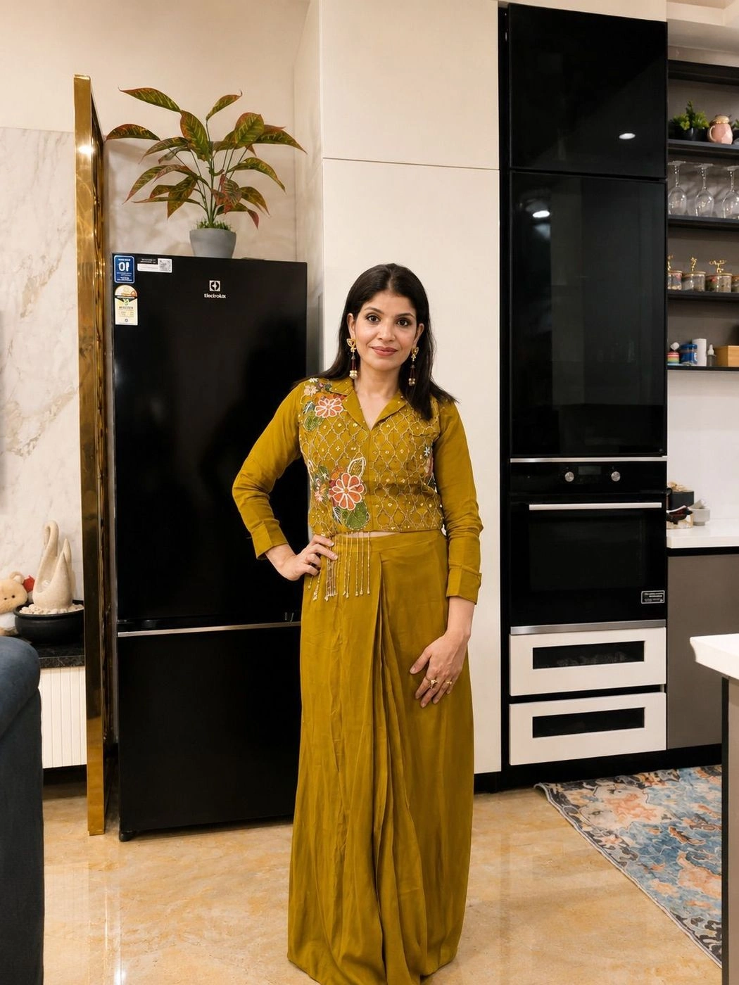 Mustard Embroidered Co-ord Set 1
