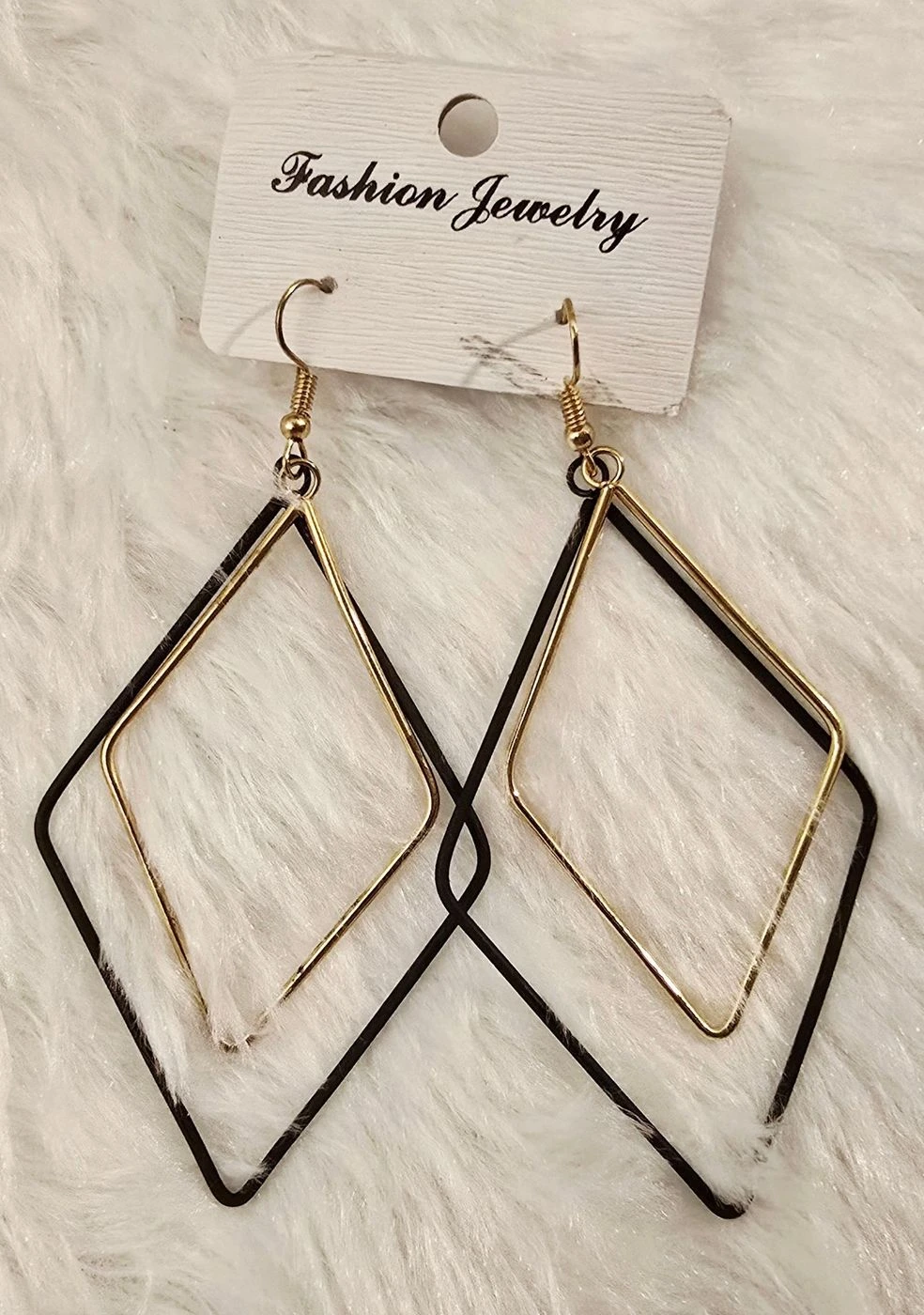 Double Triangle Drop Earring(L-Size)