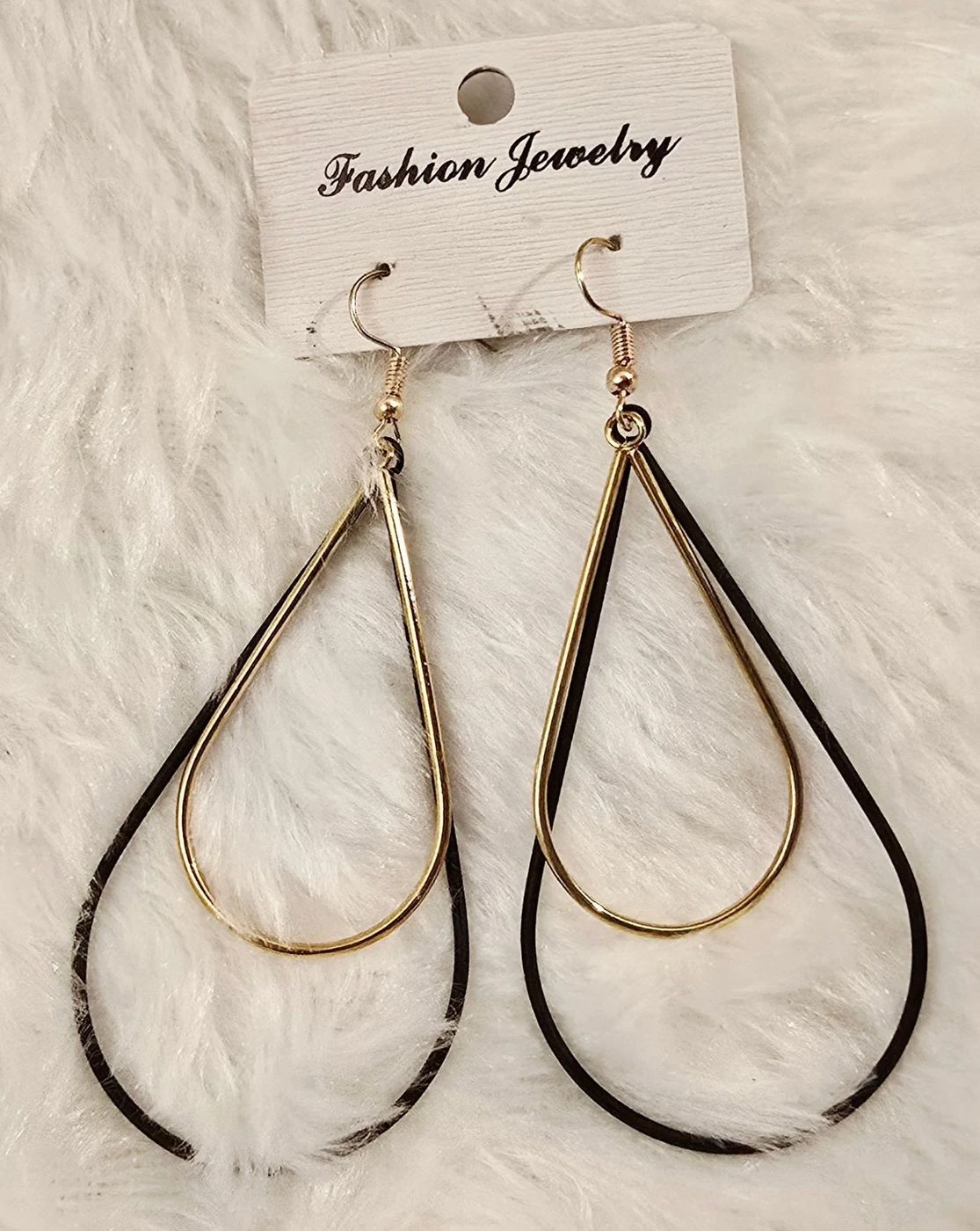Double Teardrop Drop Earrings