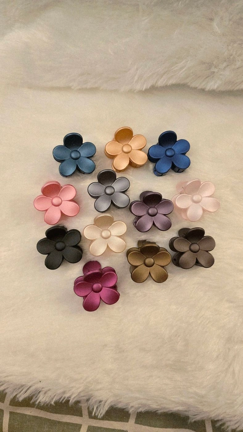 Matte Finish Flower Clips