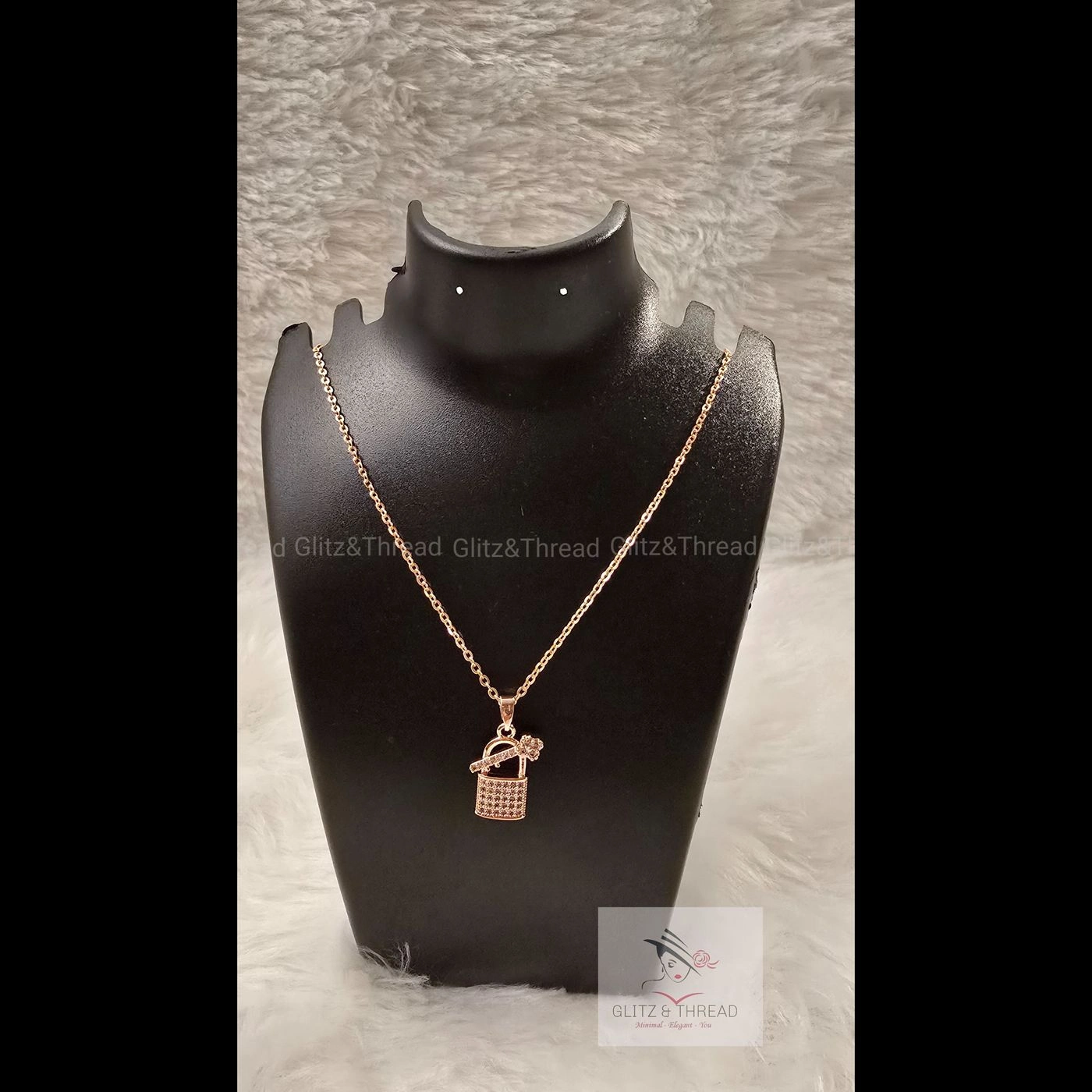 Lock & Key Pendant Necklace