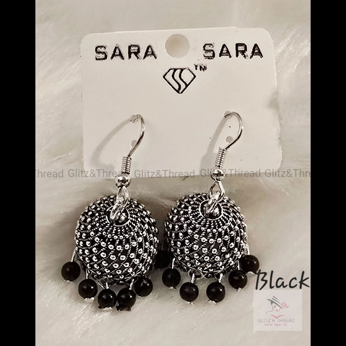 Black Jhumka Earrings