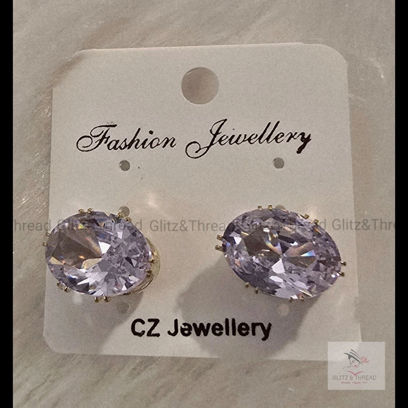 Oval Stud Earrings