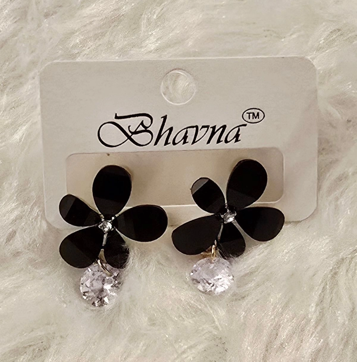 Floral Crystal Drop earrings