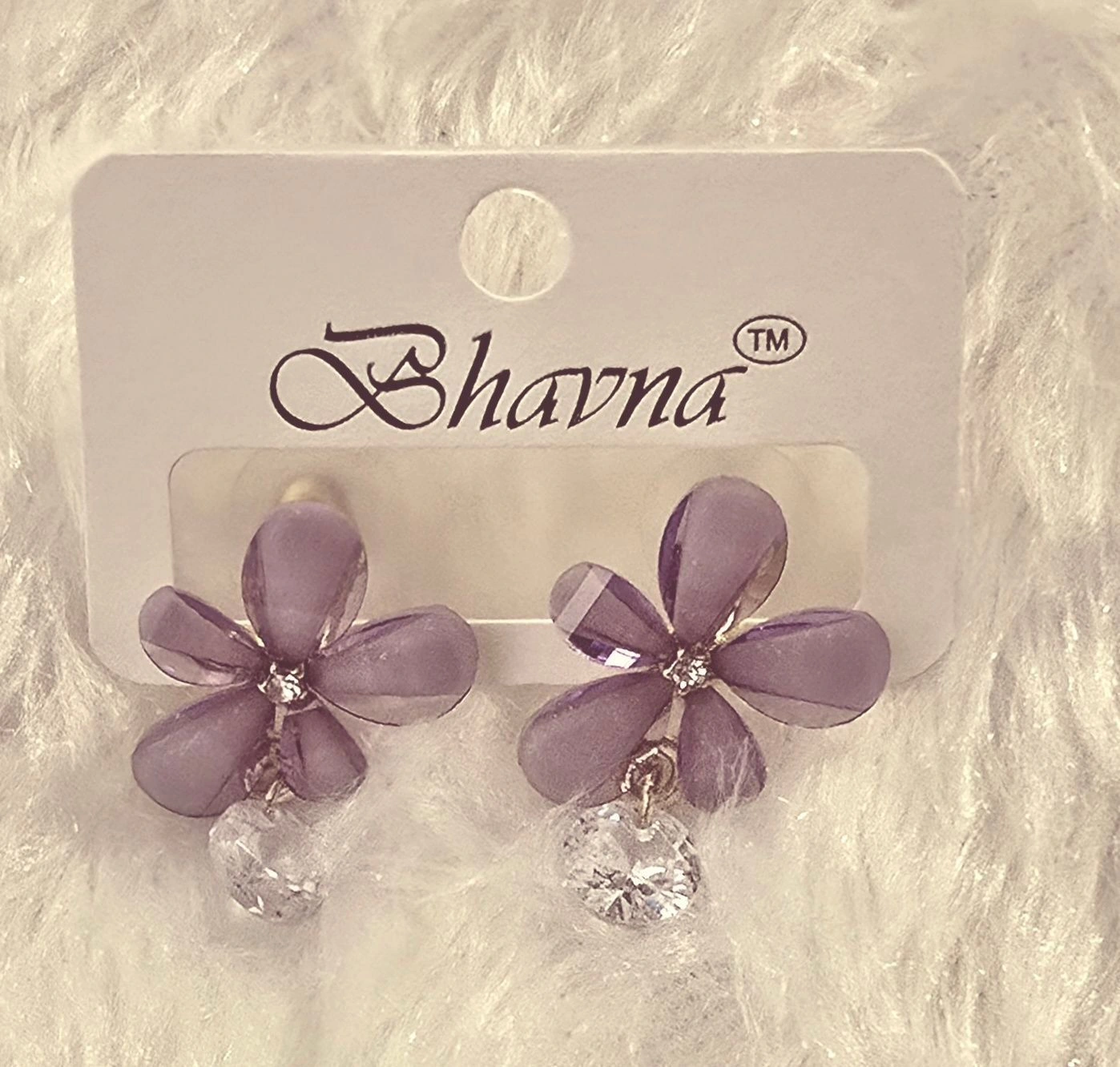 Floral Crystal Drop earrings