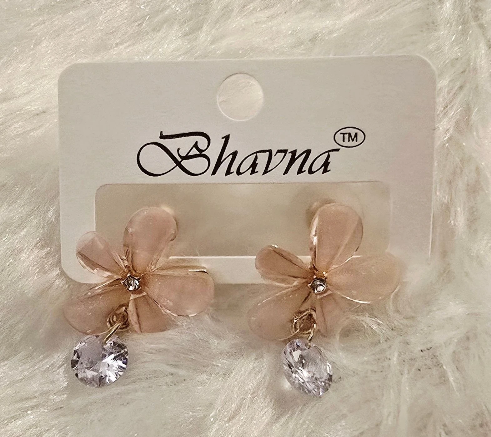 Floral Crystal Drop earrings