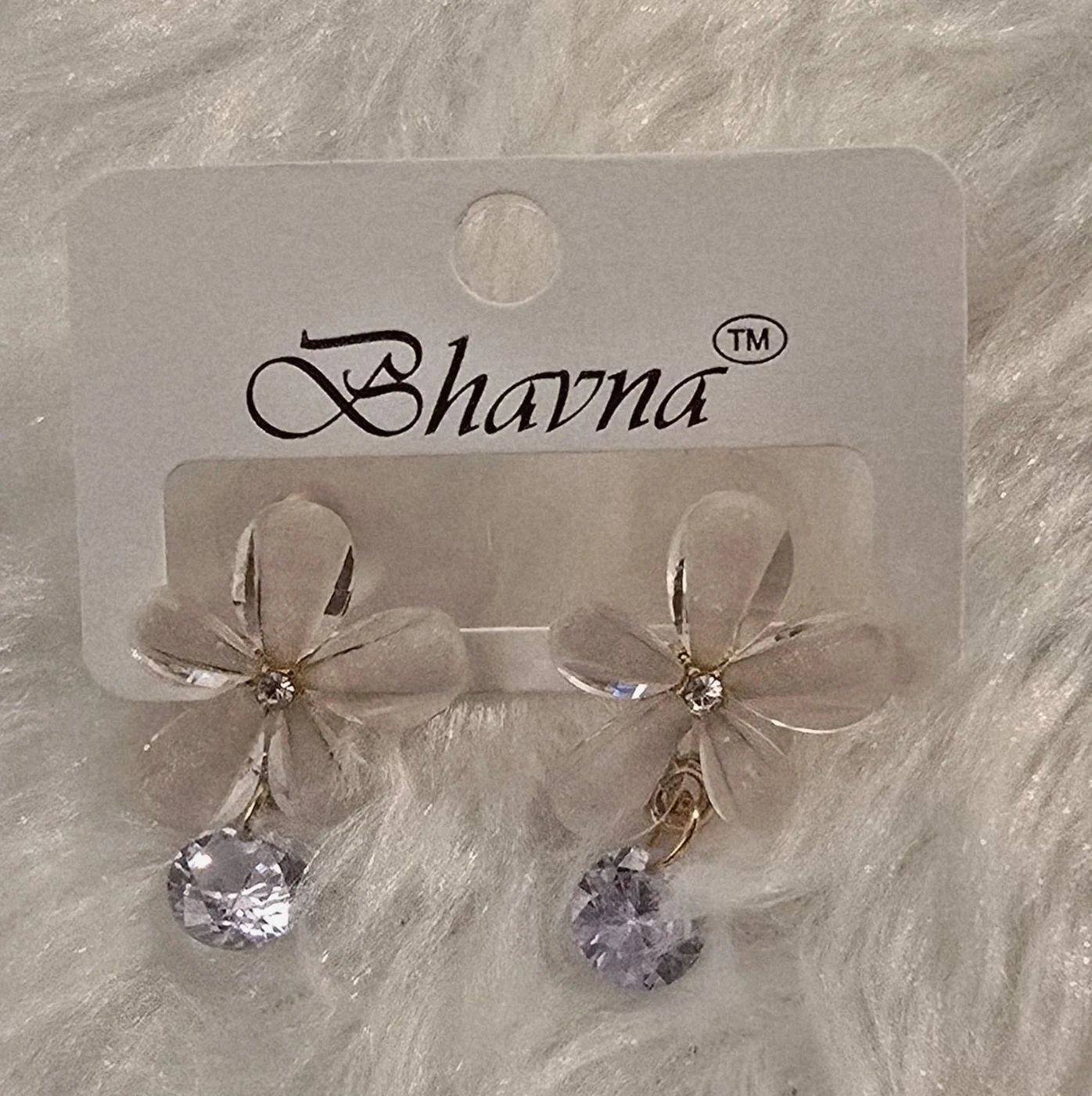 Floral Crystal Drop earrings
