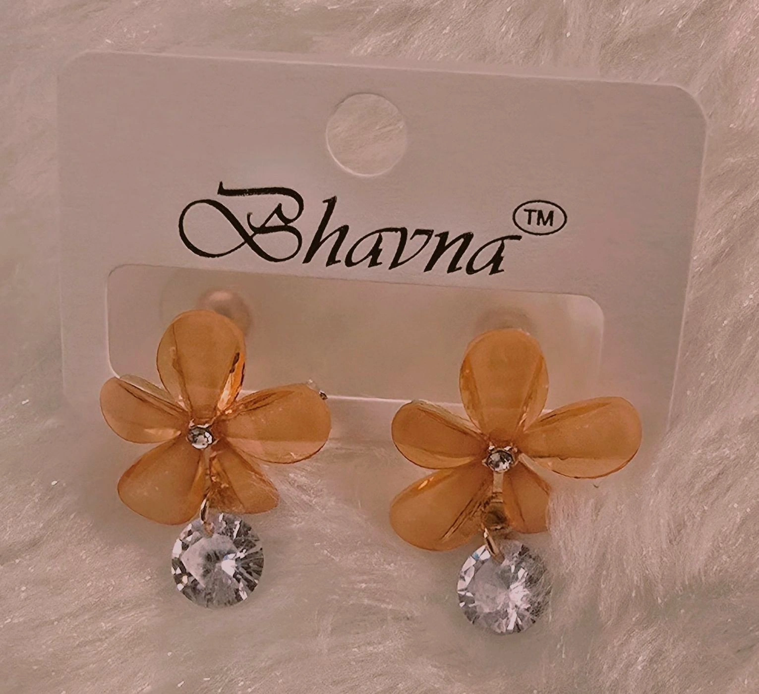 Floral Crystal Drop earrings